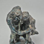 Статуэтка «Объятия влюбленных», керамика, Гжель, 1950-60 гг.