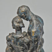 Статуэтка «Объятия влюбленных», керамика, Гжель, 1950-60 гг.
