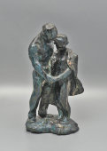Статуэтка «Объятия влюбленных», керамика, Гжель, 1950-60 гг.