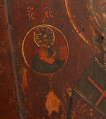 Старинная деревянная икона Николая Чудотворца, Костромские земли, кон. 17, нач. 18 вв.