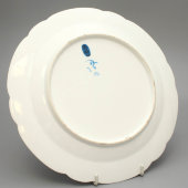 Агитационная фарфоровая тарелка, белье ИФЗ Николай II, роспись ГФЗ, 1921 г.