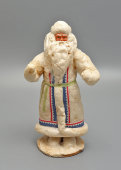 Советская ватная новогодняя игрушка под ёлку «Дед Мороз», 1950-60 гг.