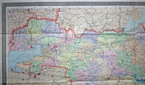 Старинная карта СССР «Ростовская область», 1956 г.