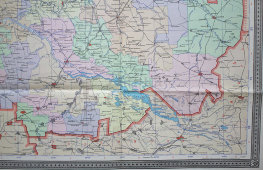 Старинная карта СССР «Ростовская область», 1956 г.