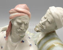 Авторская фарфоровая скульптура «Сидящие узбеки», автор Максимченко Н. А., Рига, 1958-59 гг.