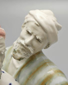 Авторская фарфоровая скульптура «Сидящие узбеки», автор Максимченко Н. А., Рига, 1958-59 гг.