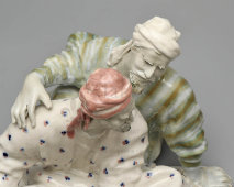 Авторская фарфоровая скульптура «Сидящие узбеки», автор Максимченко Н. А., Рига, 1958-59 гг.