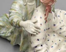 Авторская фарфоровая скульптура «Сидящие узбеки», автор Максимченко Н. А., Рига, 1958-59 гг.