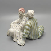 Авторская фарфоровая скульптура «Сидящие узбеки», автор Максимченко Н. А., Рига, 1958-59 гг.