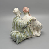 Авторская фарфоровая скульптура «Сидящие узбеки», автор Максимченко Н. А., Рига, 1958-59 гг.