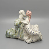 Авторская фарфоровая скульптура «Сидящие узбеки», автор Максимченко Н. А., Рига, 1958-59 гг.