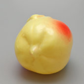 Винтажная подвесная стеклянная елочная игрушка «Персик», СССР, 1950-60 гг.