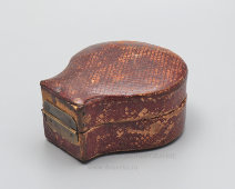 Старинный карманный раскладной анероидный барометр с компасом в кожаном футляре, Франция, 19 в.