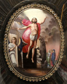 Икона «Воскресение Христово», Ростовская финифть, 1861 год