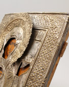 Икона Божией Матери в латунном окладе «Знамение», Россия, нач. 20 в.