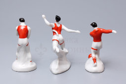 Комплект миниатюр «Советский спорт: бокс, бег, футбол», скульптор Крыжановский А. В., Городница, Украина, 1970-е