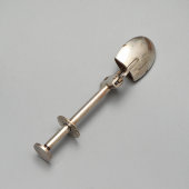 Антикварные щипцы на пружине с нажатием для оливок или сахара, посеребренный металл, Европа, 1-я пол. 20 в.