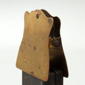 ​Рекламная прищепка «Требуйте пилы завода «Ньюбольдъ» (Ньюболд), Германия для России, начало 20 века​, металл​. 