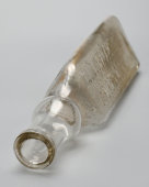 Стеклянный флакон, бутылек с этикеткой «Репейное масло», Московский Союз потребительских обществ, до 1917 г.