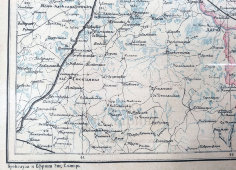 Старинная карта Витебской губернии, бумага, багет, Российская Империя, н. 20 в.