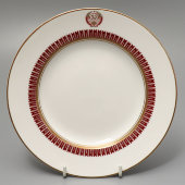 Тарелка десертная из Кремлевского сервиза, ЛФЗ, 1950-60 гг.