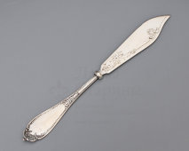 Винтажный серебряный нож с растительным декором, 800 проба, Европа, сер. 20 в.