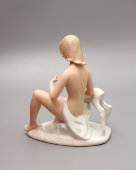 Фарфоровая статуэтка «Девушка с ланью», Европа, 1950-60 гг.