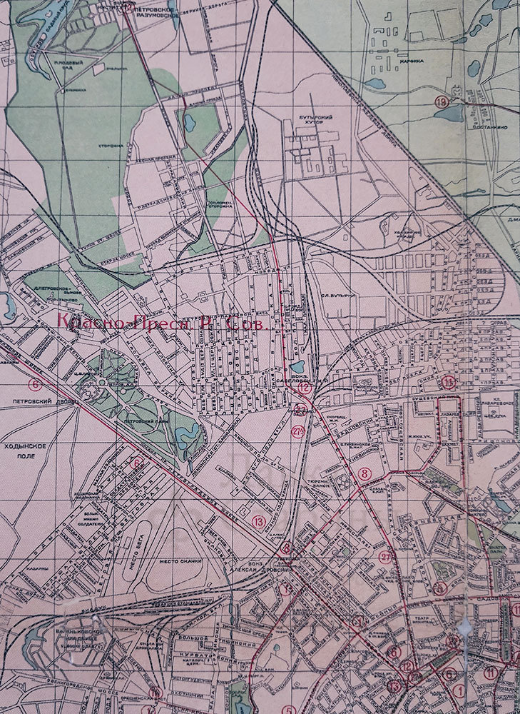 Карта москвы 1923 года