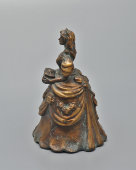 Старинный вызывной колокольчик «Дама со шкатулкой»​, бронза, Россия, 1-я пол. 20 в.