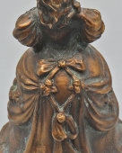 Старинный вызывной колокольчик «Дама со шкатулкой»​, бронза, Россия, 1-я пол. 20 в.