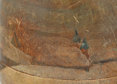 Антикварное пасхальное яйцо-шкатулка в русском стиле «Пасхальные гулянья», дерево, роспись, Россия, кон. 19, нач. 20 вв.