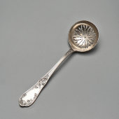 Старинная ложка для сахарной пудры, посеребренный металл, Европа, нач. 20 в.