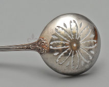 Старинная ложка для сахарной пудры, посеребренный металл, Европа, нач. 20 в.