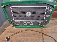 Уникальный подарок, зеленый советский ламповый радиоприемник «Звезда-54», 1954 год