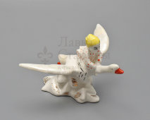 Статуэтка «Иванушка на гусе» по сказке «Гуси-лебеди», автор А. А. Киселев, фарфор ЛЗФИ, 1967-73 гг.