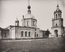Старинная фотогравюра «Церковь Благовещения Пресвятой Богородицы на Тверской», фирма «Шерер, Набгольц и Ко», Москва, 1881 г.