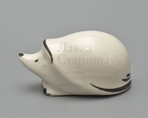 Статуэтка «Ёж», фарфор, старая Гжель, Турыгино, 1960-е