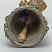 Старинный вызывной колокольчик «Монах с вороном»​, бронза, Россия, 1-я пол. 20 в.