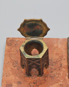 Антикварный письменный прибор, чернильница «Араб с ружьем», венская бронза, фабрика Бергмана, кон. 19 в.