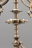 Четырехрожковый канделябр в стиле модерн, бронза, никелирование, Европа, нач. 20 в.