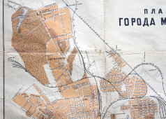 Старинный дореволюционный план (старинная карта)  г. Москвы, издание Брокаръ и Ко, Москва, до 1917 г.