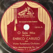 Американская пластинка для патефона, 1932 год, родной конверт, Enrico Caruso With Victor Symphony Orchestra