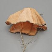 Винтажная ватная ёлочная игрушка «Парашютист», Артель «Спорт-игрушка», кон. 1930-х