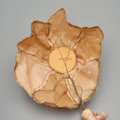 Винтажная ватная ёлочная игрушка «Парашютист», Артель «Спорт-игрушка», кон. 1930-х