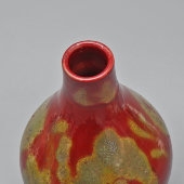 Старинная декоративная ваза с растительным узором, керамика, Россия, нач. 20 в.