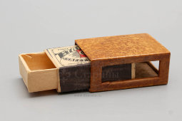 Спичечница, декоративный корпус для стандартного коробка спичек, карельская береза, Россия, 1920-е