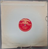 Советская старинная пластинка 78 оборотов для граммофона с песнями Ф. Онгаро: «Помнишь время» и «Гитана».