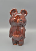 Статуэтка «Мишка Олимпийский», фаянс, Шахтинский завод, 1980 г.