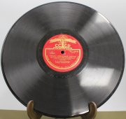 Советская старинная / винтажная пластинка 78 оборотов для граммофона / патефона с русскими народными песнями: «Глухой невидимой тайгой» и «Соловьем залетным»