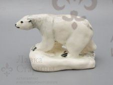 Фигурка «Медведь на льдине», Конаково, 1950-60 гг., фаянс